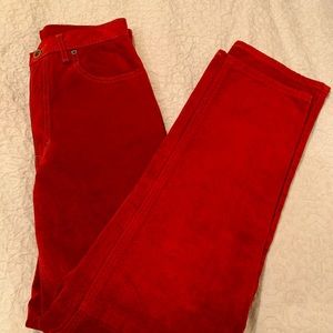Wash 2 Wear (Skotts Suede) Red Jeans/trousers.  Fully lined.Excellent condition.